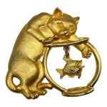 J.J. Cat-and-Fish-Brooch