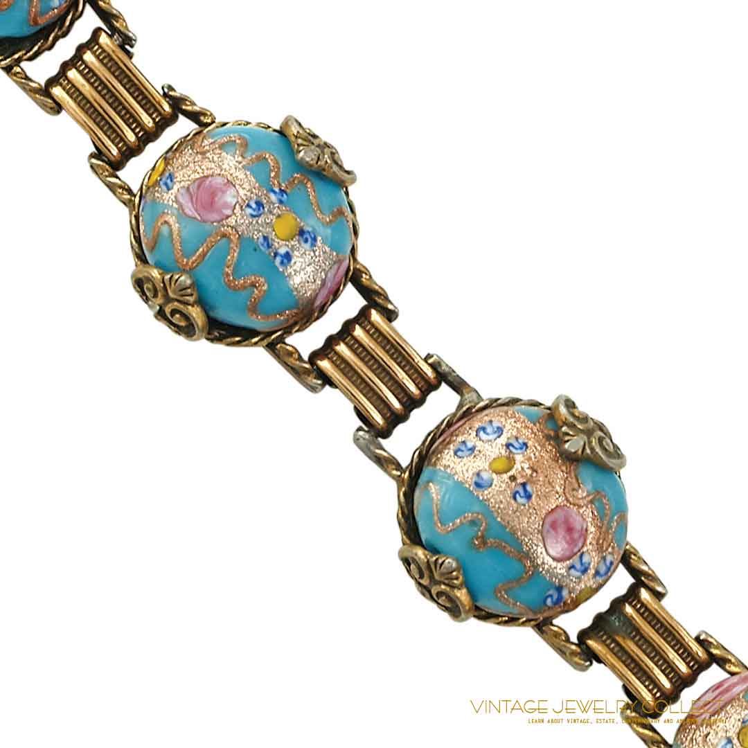 Fantastic Wedding Cake Fiorato Cabochon Bracelet