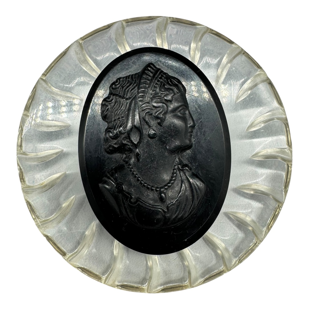 1940s Lucite Victorian Revival Brooch