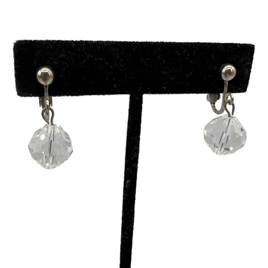1950s Crystal Clip Back Earrings