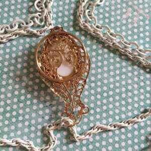 1970s-White-Enamel-Double-Chain-Milkglass-Pendant-Necklace-2.jpg