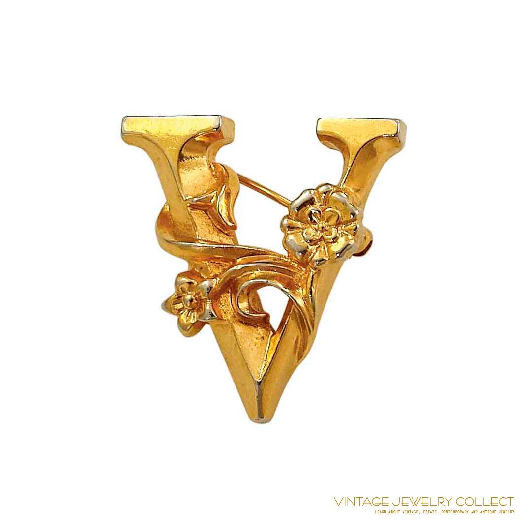 Vintage Avon Gold-tone Letter "A" Pin