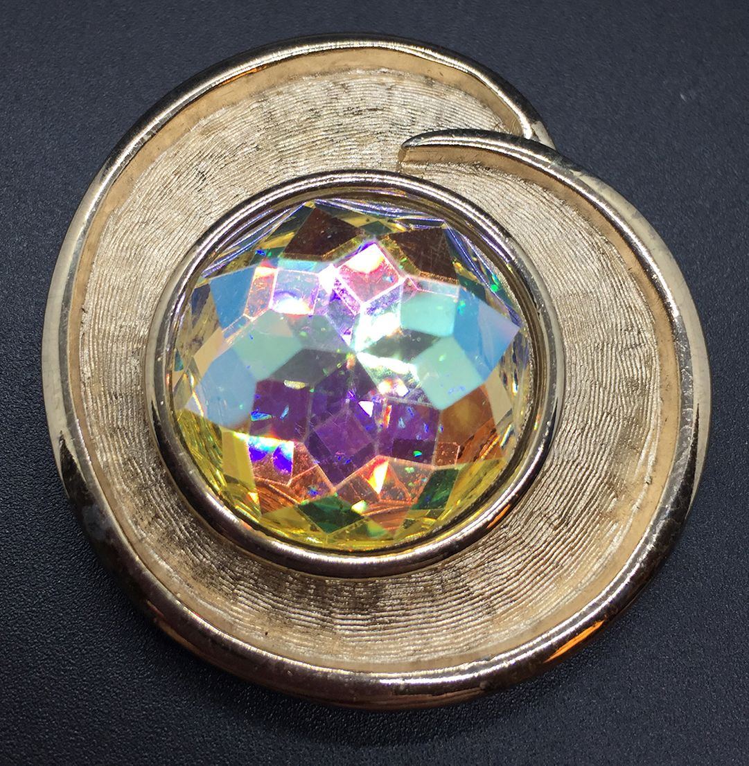 Large Bergere Headlight Rhinestone Pendant