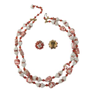Double-Strand-Bib-German-Orange-Taffy-Bead-Necklace-Set-1.jpg