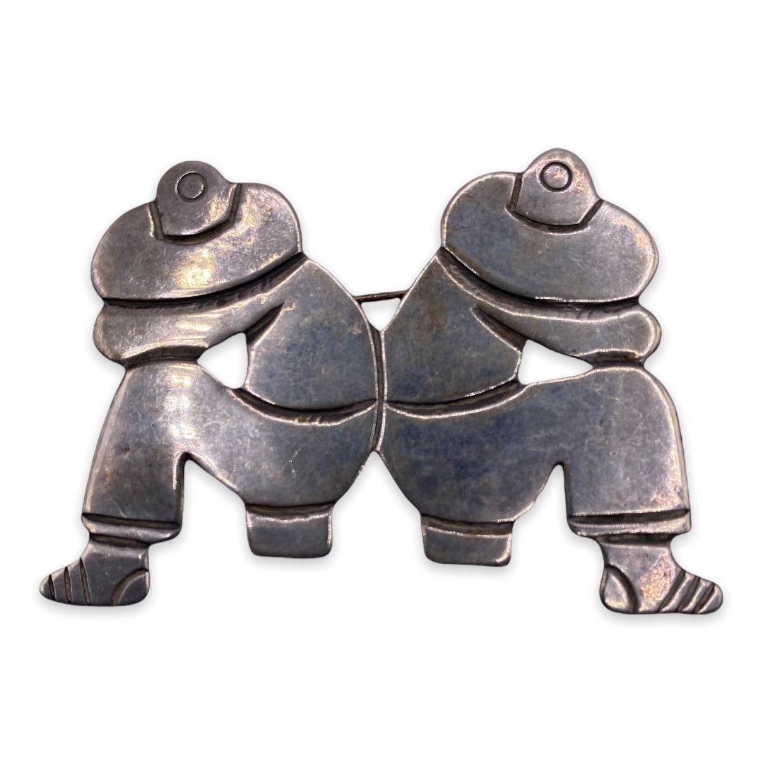 Early BM Taxco Sombrero Men Brooch