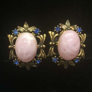Faux-Rose-Quartz-Cabochon-Rhinestone-Clip-Back-Earrings2.jpg