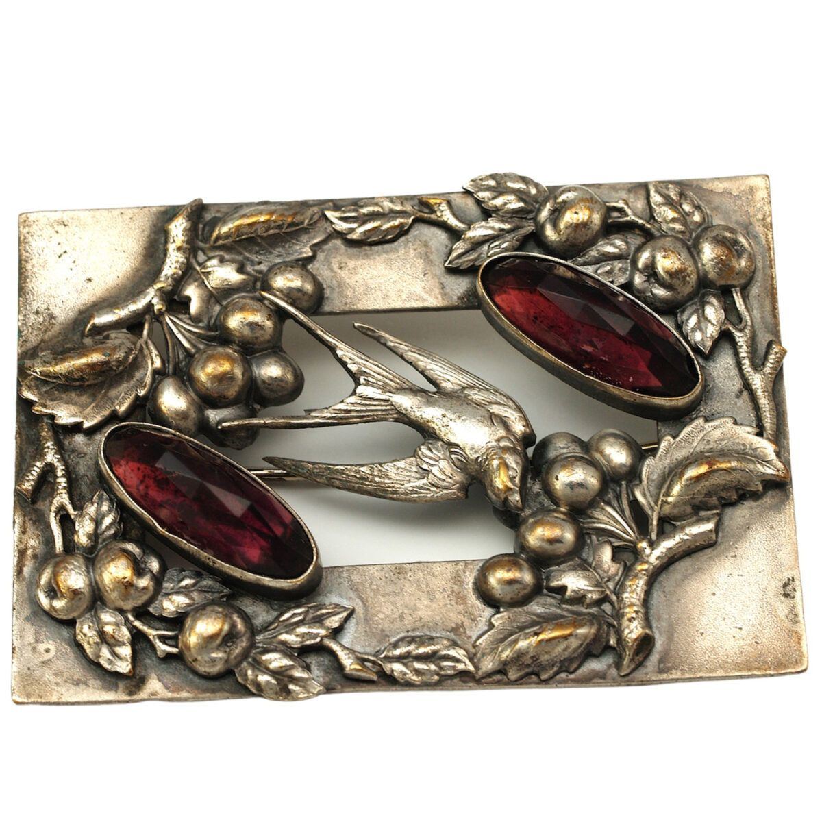High Relief Victorian Sash Pin with Dove