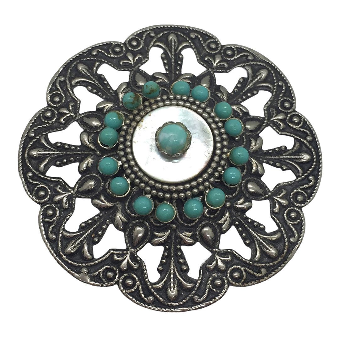 Huge vintage Southwestern style Brooch