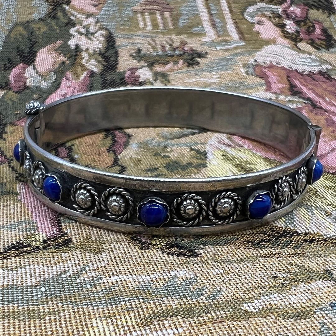 Italian-silver-faux-lapis-bangle-bracelet5.jpg