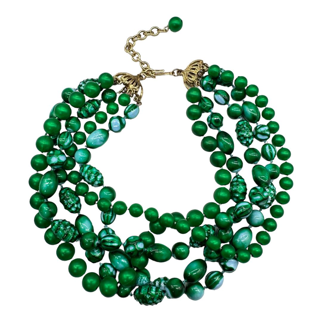 Vintage Kramer 5-strand Bead Necklace
