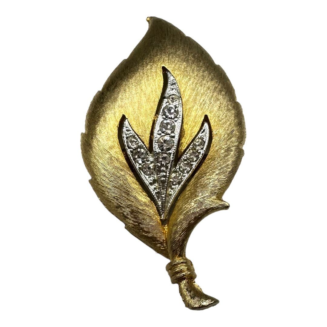 Lovely Stylized Leaf Brooch by JJ