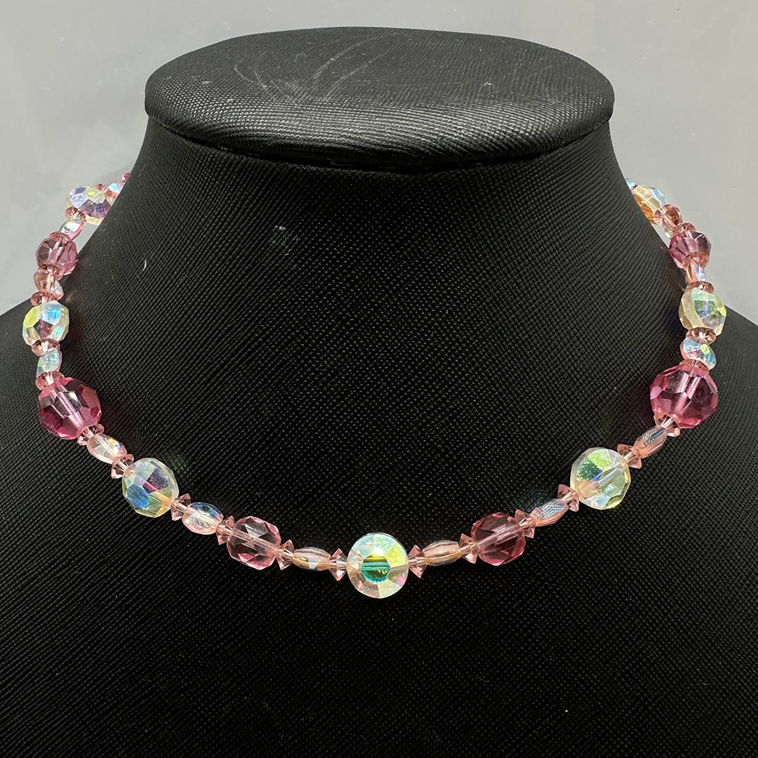 Marvella Pink Faceted Crystal Necklace