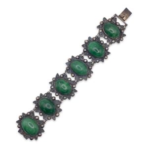 Mexican-Barrera-Sterling-Silver-Green-Cabochon-Bracelet.jpg
