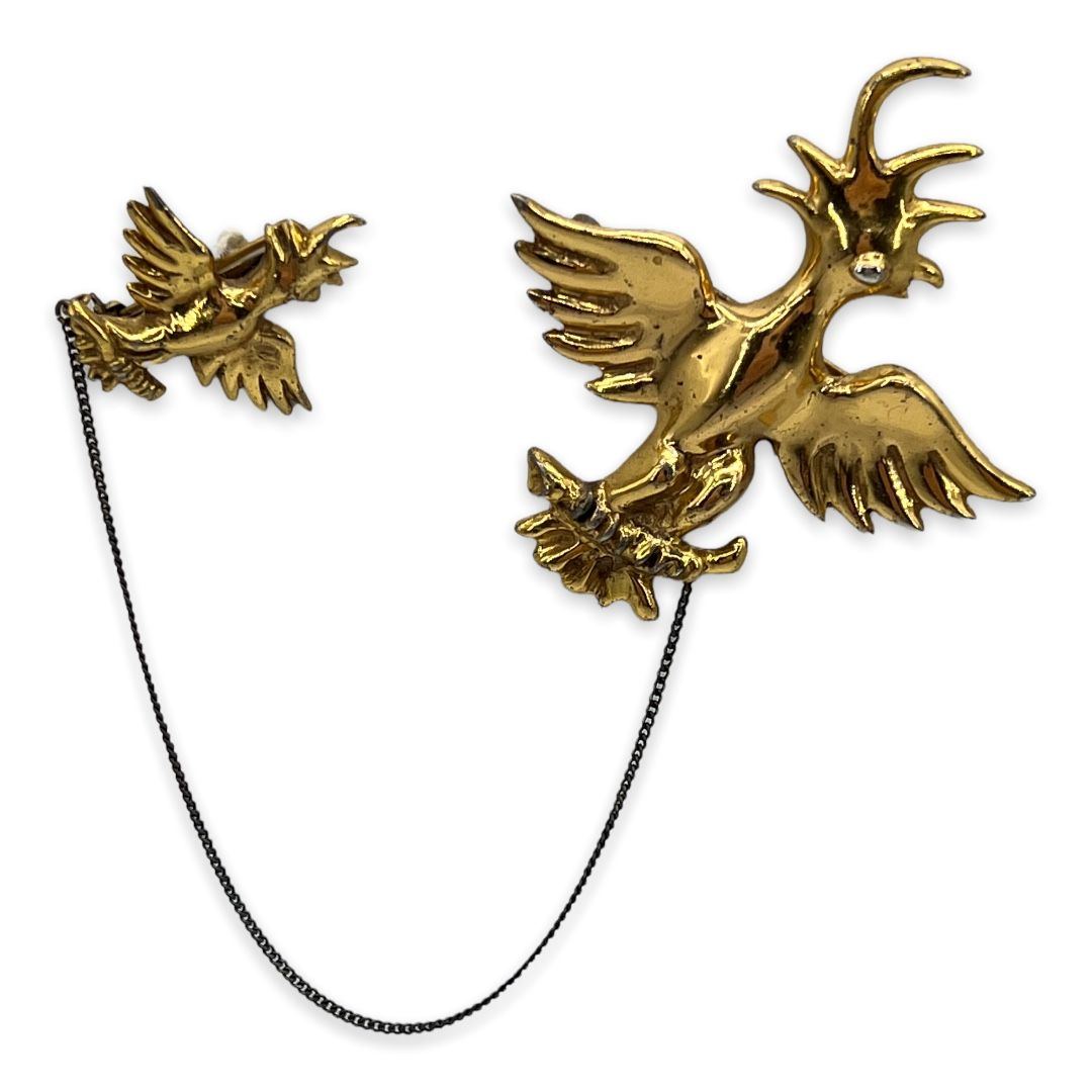 Natacha Brooks Sterling Phoenix Chatelaine Pin