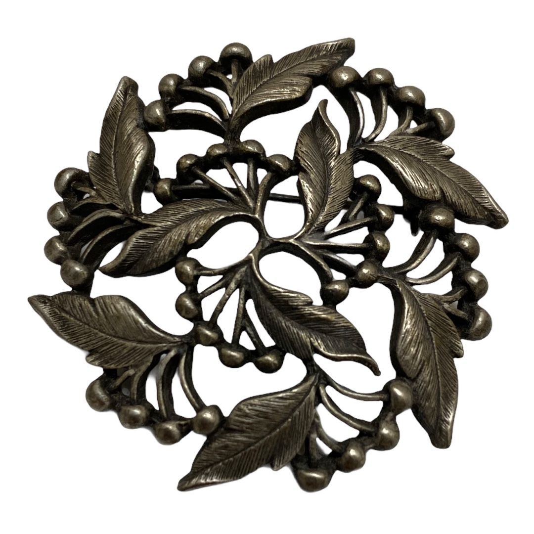 Vintage Pewter Color Abstract Pin