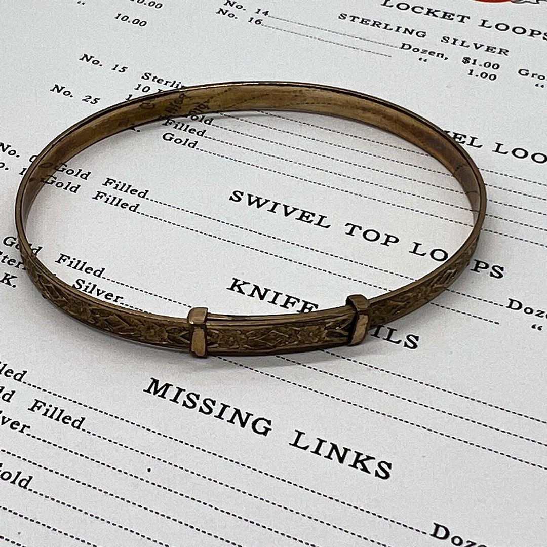 Victorian Child Expansion Sliding Bangle Bracelet
