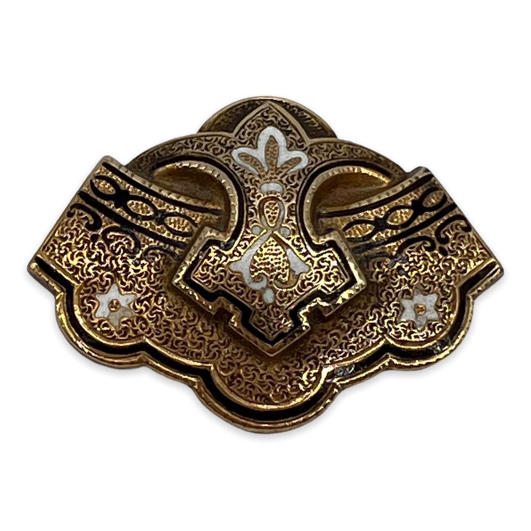 Victorian Gold-filled Talle d'epargne Pin