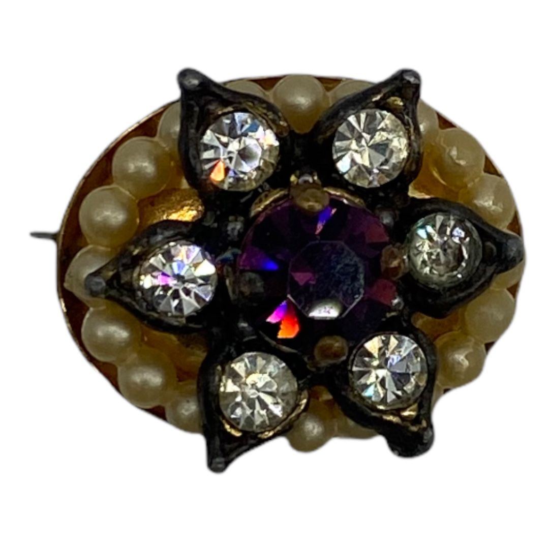 Vintage 1930s Rhinestone Lingerie Pin