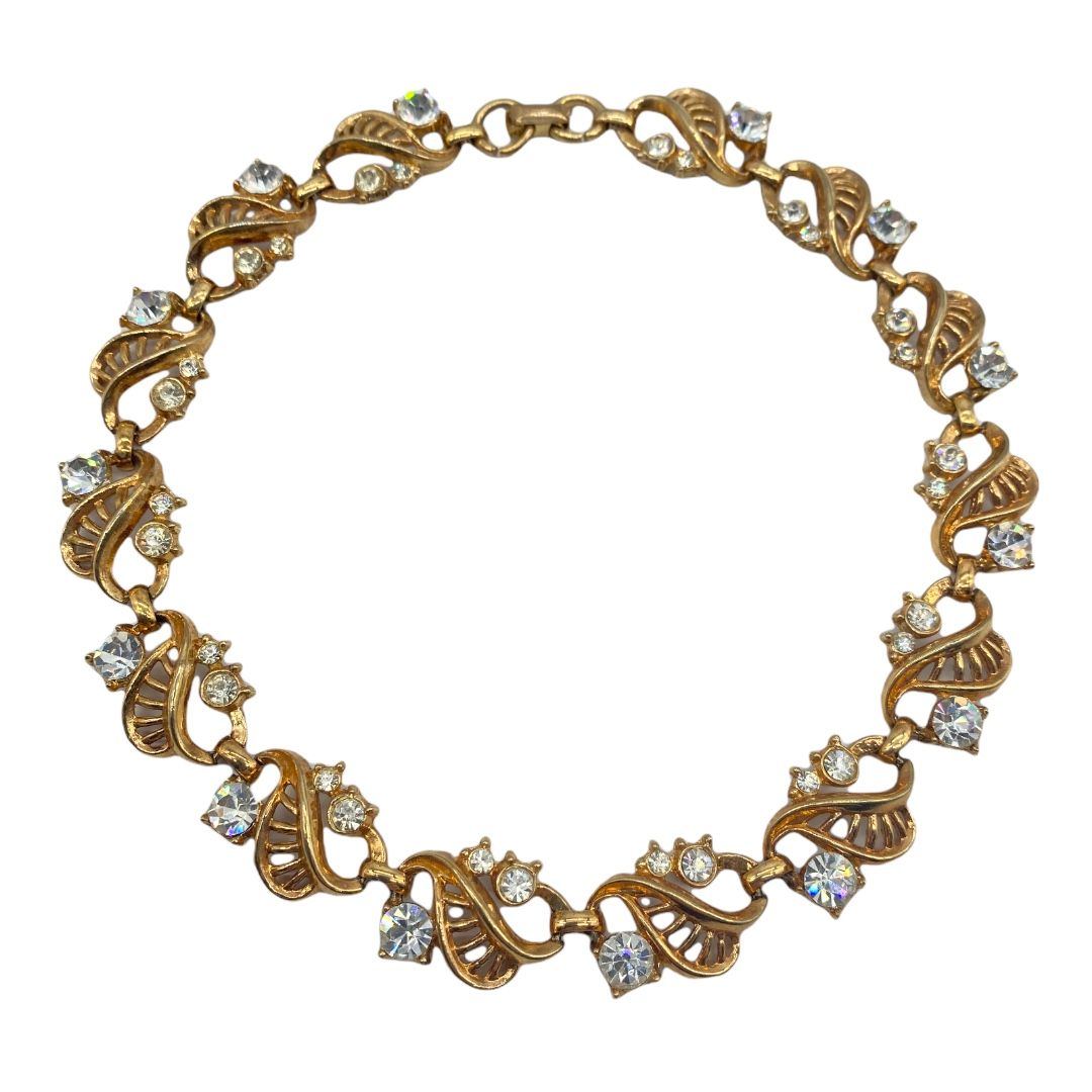 Vintage 1950s Collar Rhinestone Necklace