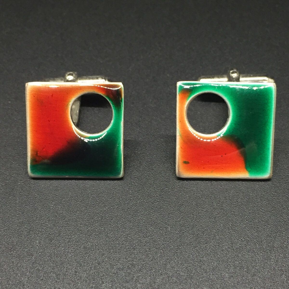 Vintage Enamel Men's Cuff Links Made in England
