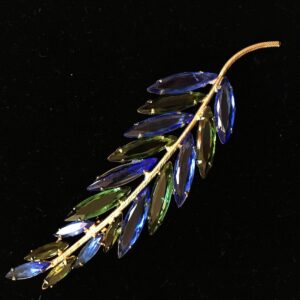 Vintage-Green-and-Blue-Rhinestone-Stylized-Leaf-Pin-1.jpg