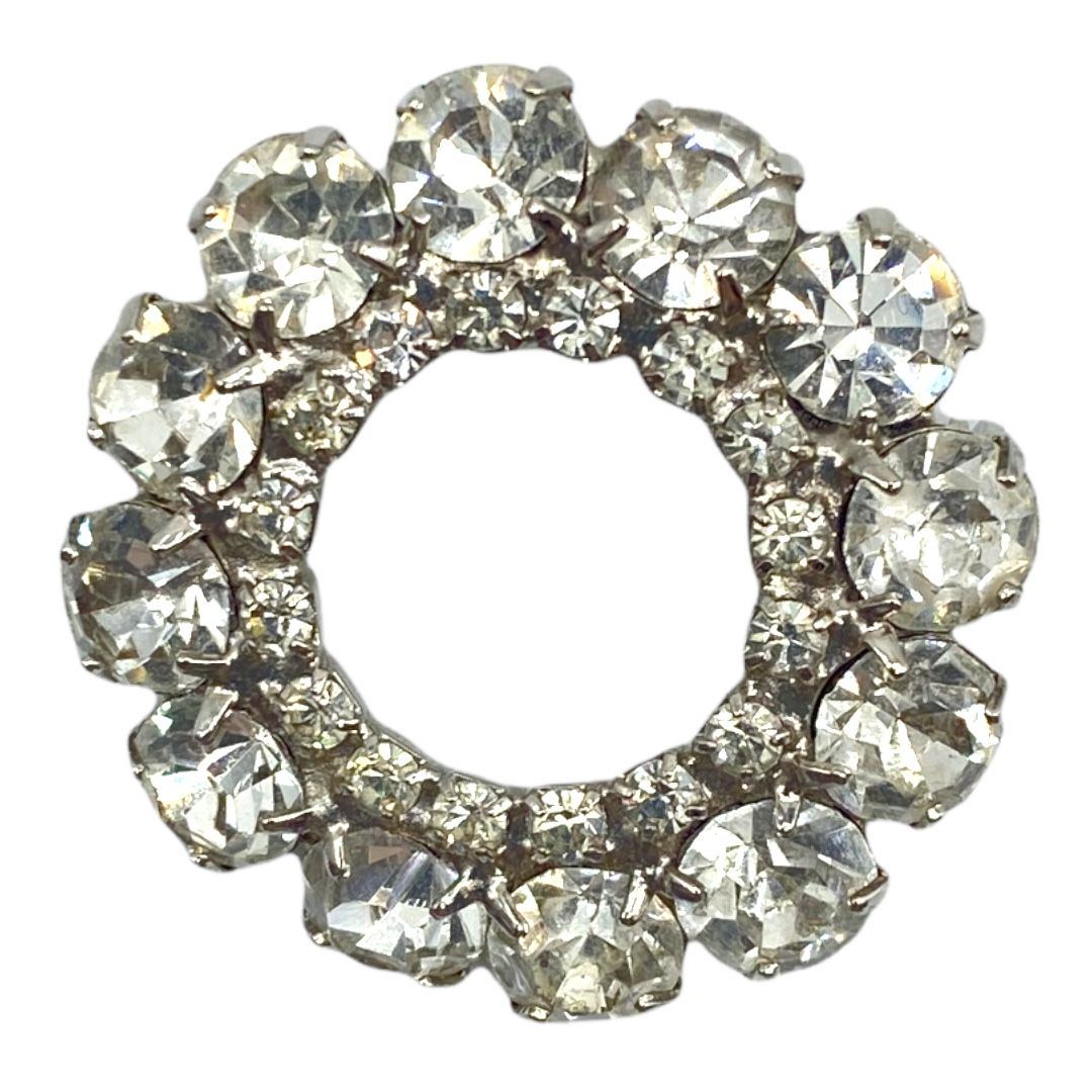 Vintage Rhinestone Circle Scatter Pin