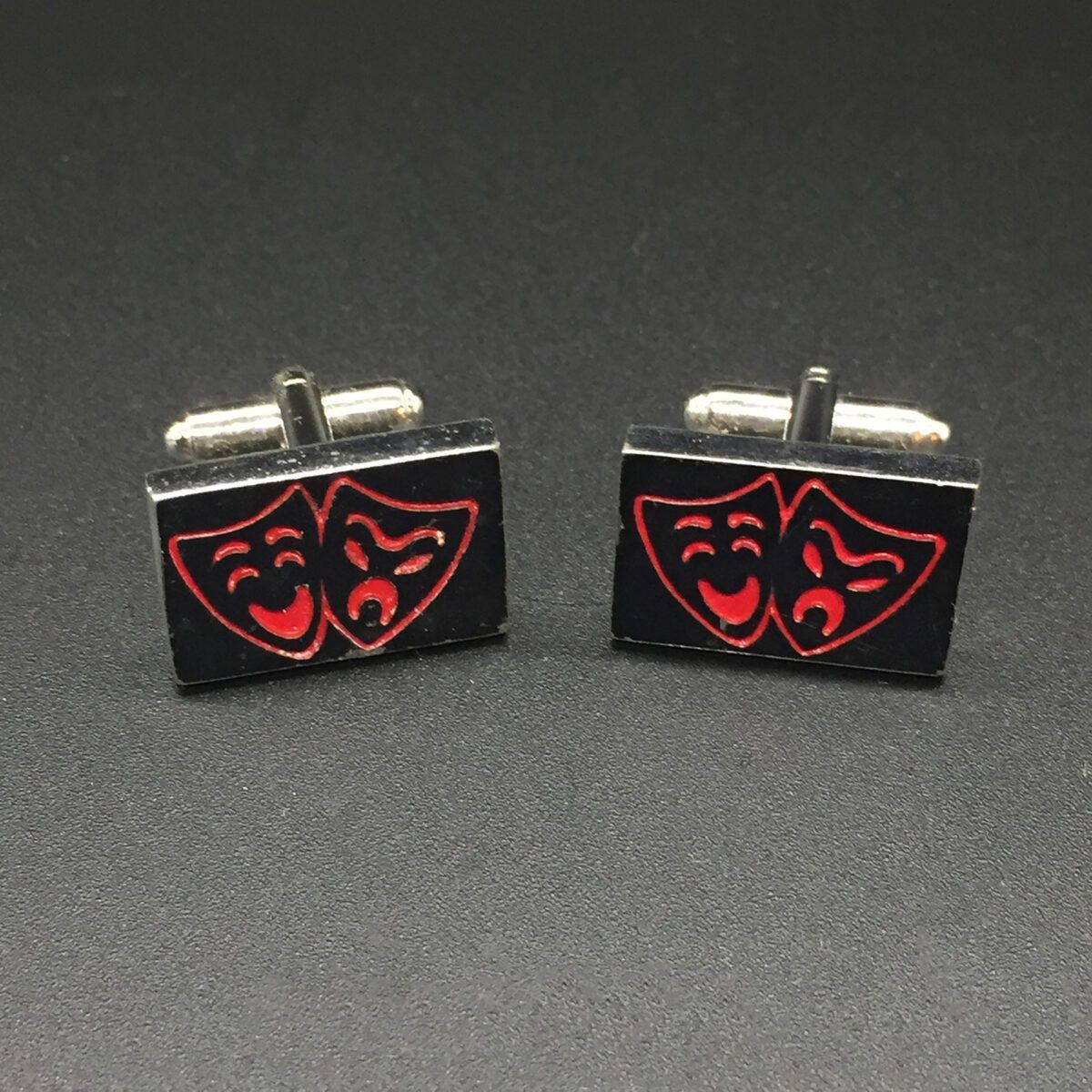 Vintage Tragedy and Comedy Men's Cuff Links
