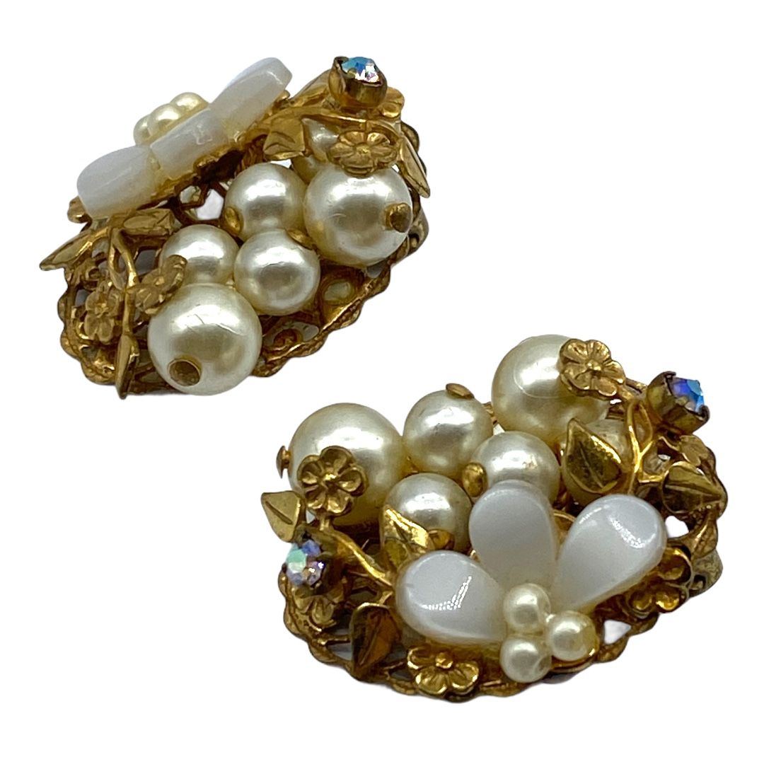 Vintage West German Style Clip Earrings