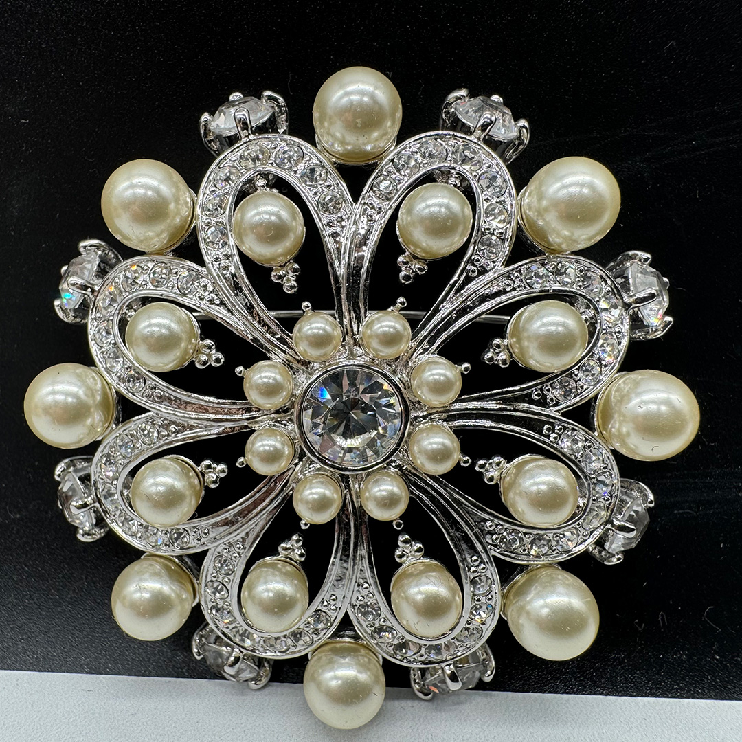 Beautiful Nolan Miller Faux Pearl Brooch