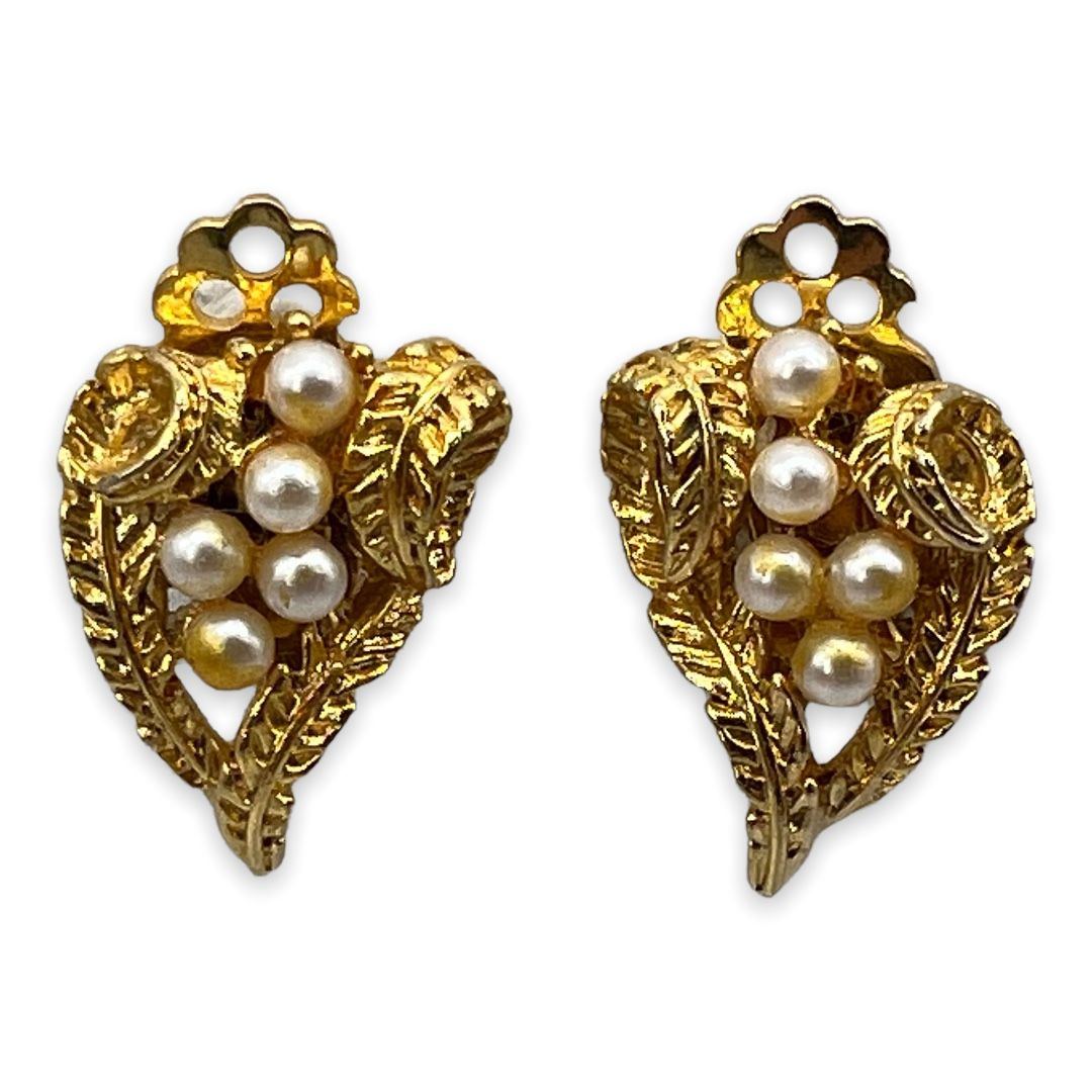 Lovely Gold-tone Pearl Earrings