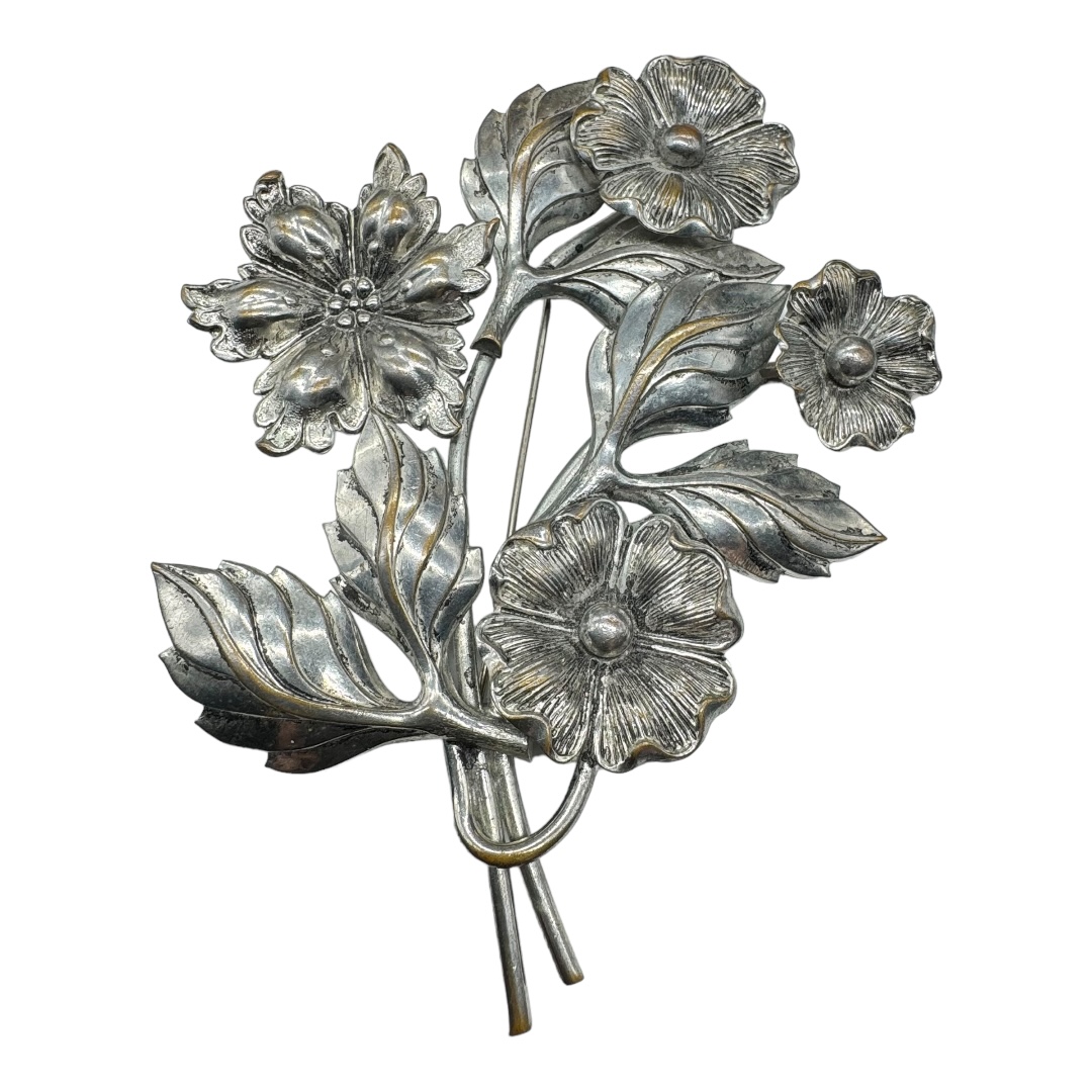 Huge 1930s Floral Brooch