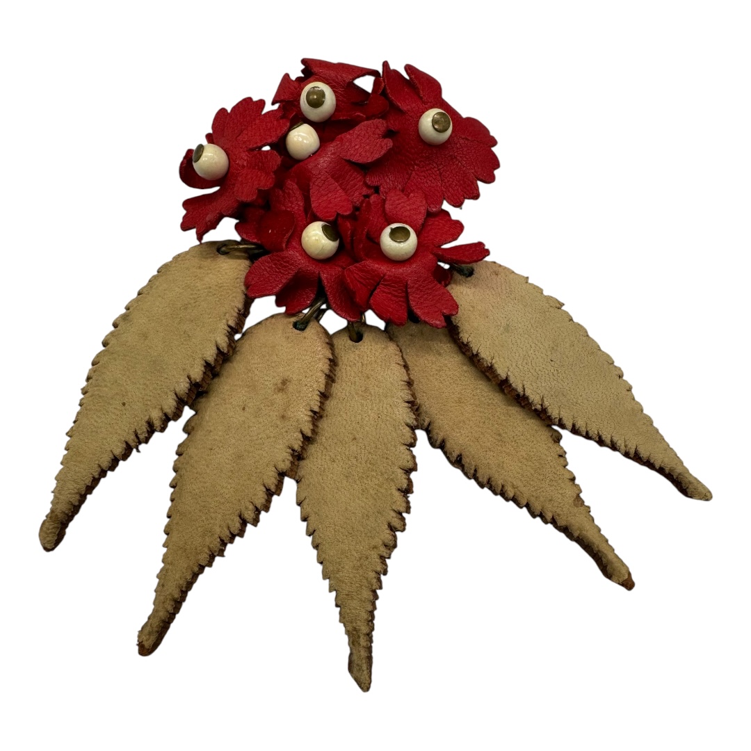 Miriam Haskell Leather Pin