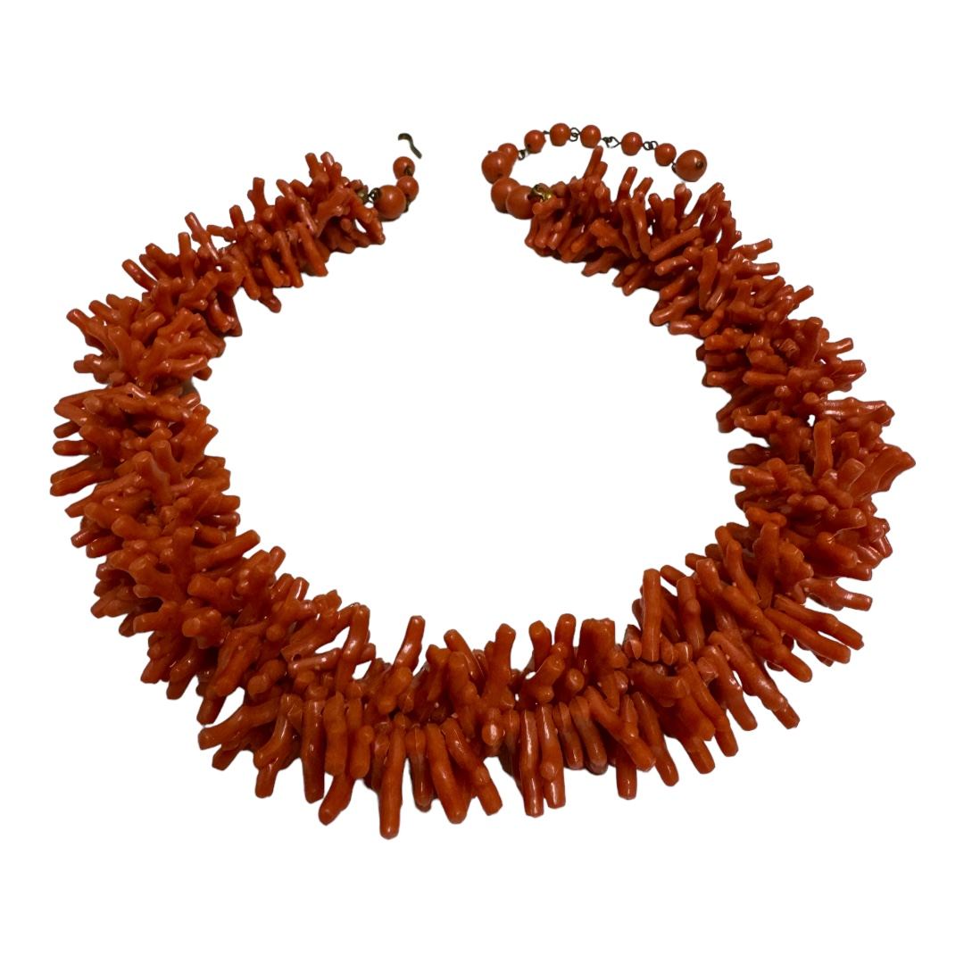 Vintage Faux Coral West German Necklace