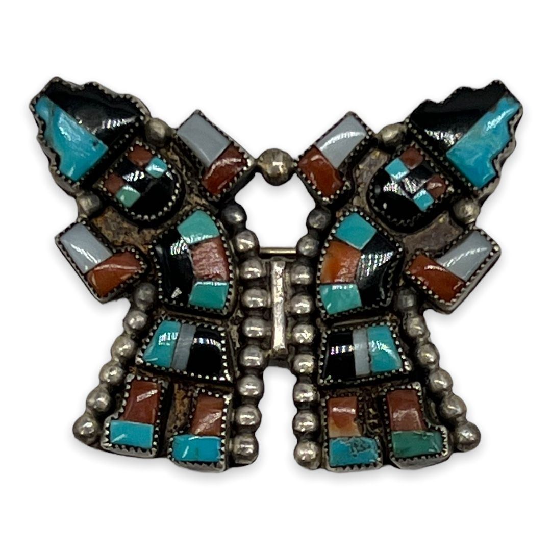 Vintage Silver Knifewing Pin