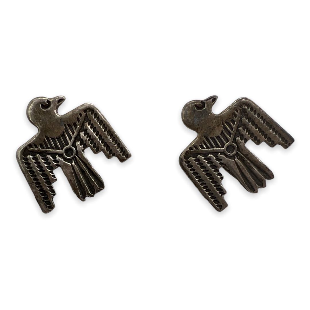 Vintage Thunderbird Sterling Screw-back Earrings